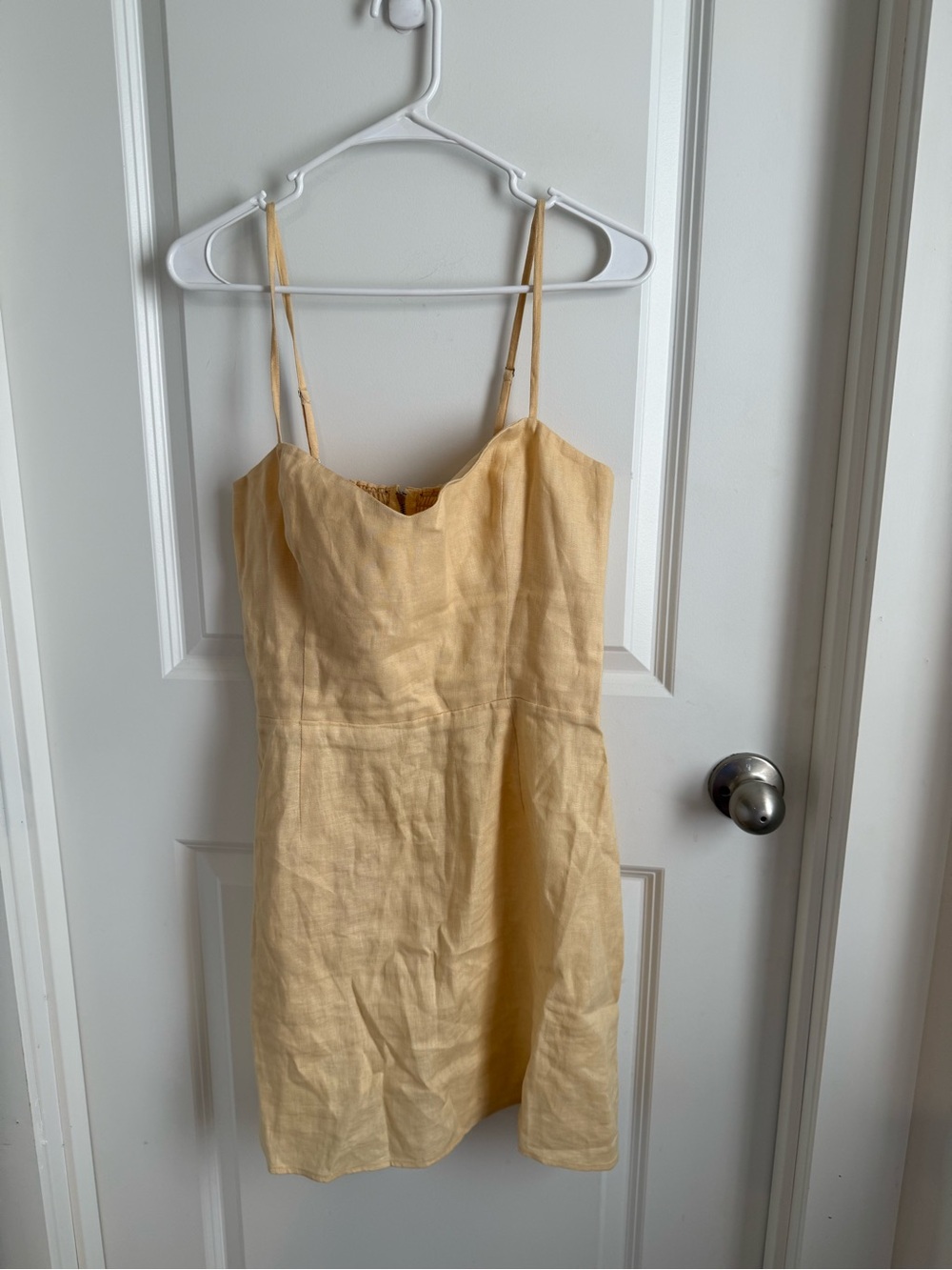 Reformation Roarke Linen Sweetheart-neck Dress Women’s Size 10 - Picture 2 of 5
